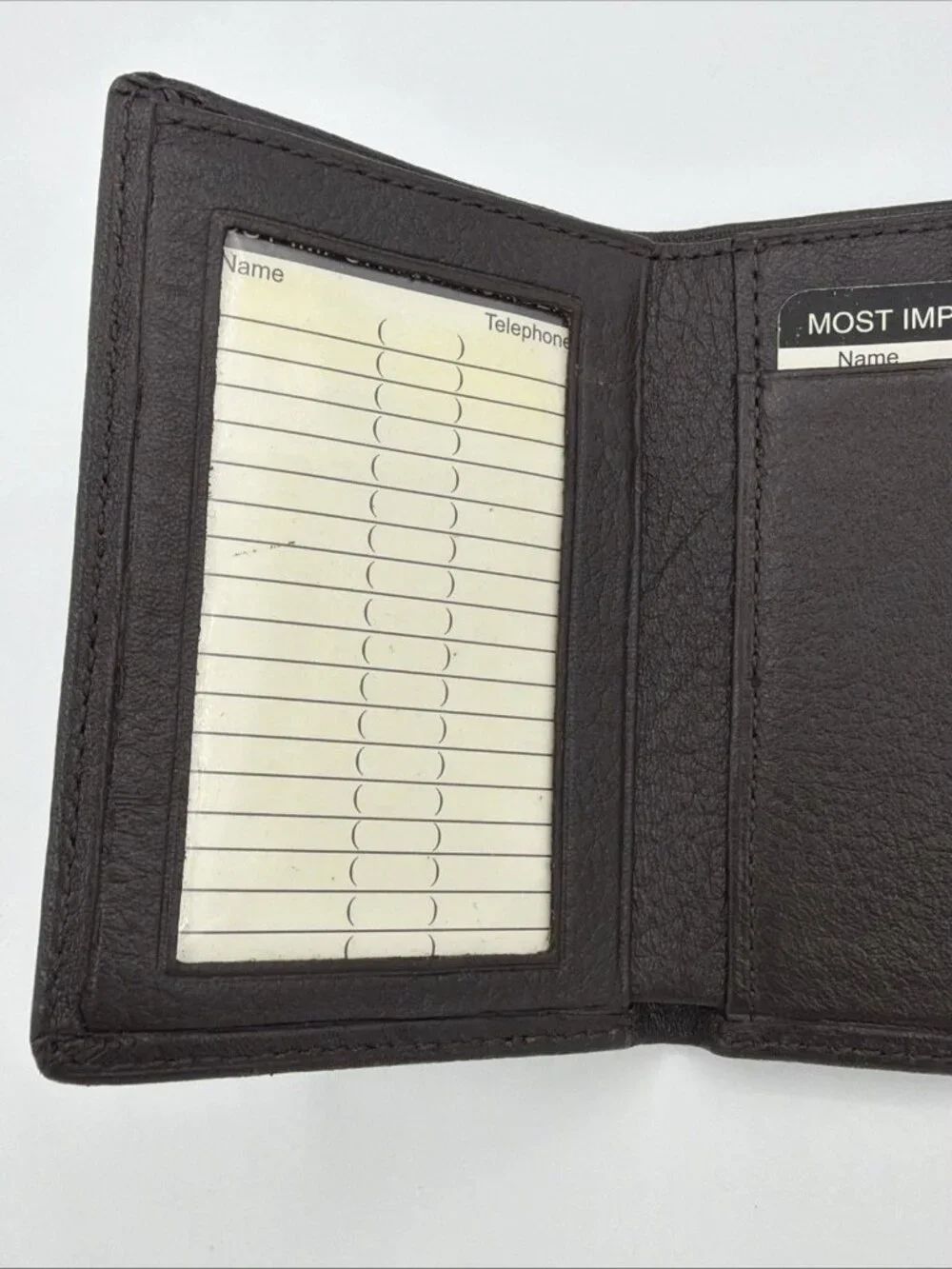 Wilson’s Bi-fold Leather Wallet, Dark Brown